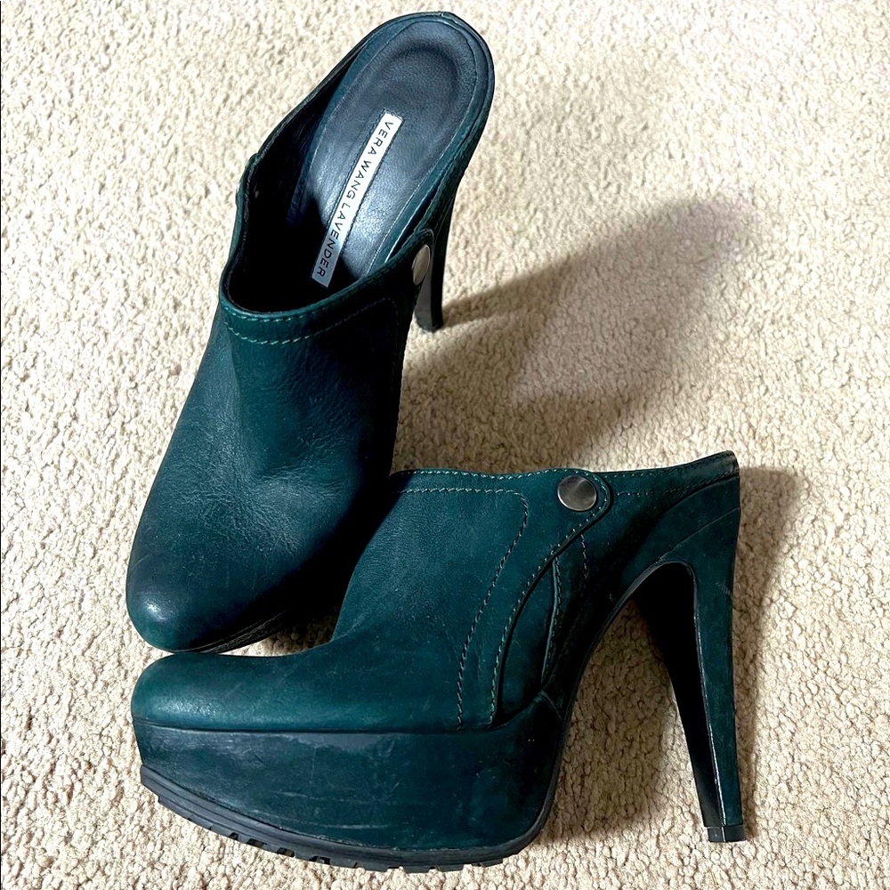Vera Wang Lavender heeled mules